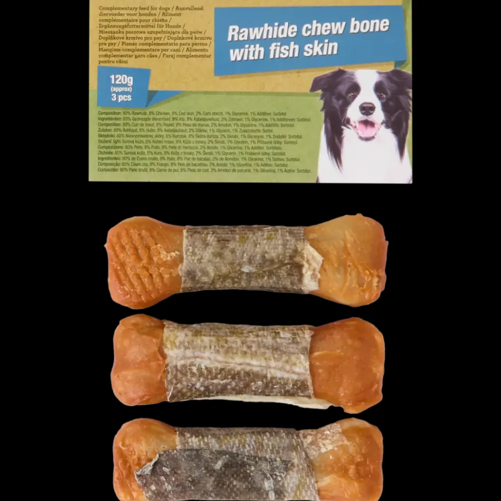 Tous Les Articles Animaux Domestiques|Alimentation< Friandises à mâcher pour chien Rawhide + Fish Skin | Action FR