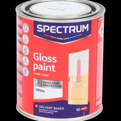 Tous Les Articles Bricolage|Peinture<Spectrum Peinture alkyde haute brillance Blanc Blanc 0.75 litre | Action FR