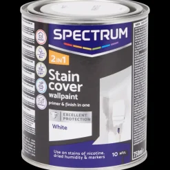 Tous Les Articles Bricolage|Peinture< Peinture murale blanche Spectrum 2 en 1 Masque-taches Blanc | Action FR