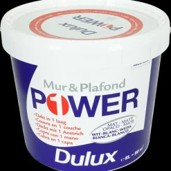 Tous Les Articles Bricolage|Peinture<Dulux Peinture murale Power Blanc mat Blanc 8 litre | Action FR
