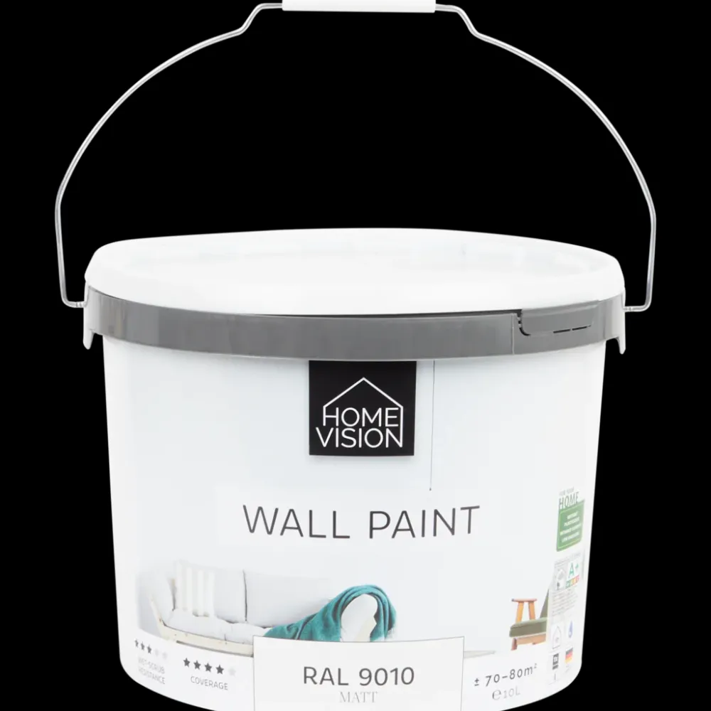 Tous Les Articles Bricolage|Peinture< Peinture murale mate Home Vision RAL 9010 Blanc 10 litre | Action FR