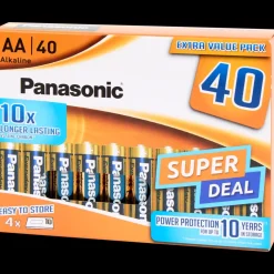 Tous Les Articles Multimédia|Piles<Panasonic Piles alcalines AA 40 Pièces | Action FR