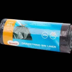 Tous Les Articles Articles Ménagers|Poubelles< Sacs-poubelle avec lien coulissant Dumil 50 litre | Action FR