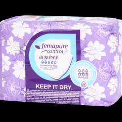 Tous Les Articles Hygiène & Beauté|Soins Corporels< Serviettes pour incontinence Femapure Super 9 Pièces | Action FR