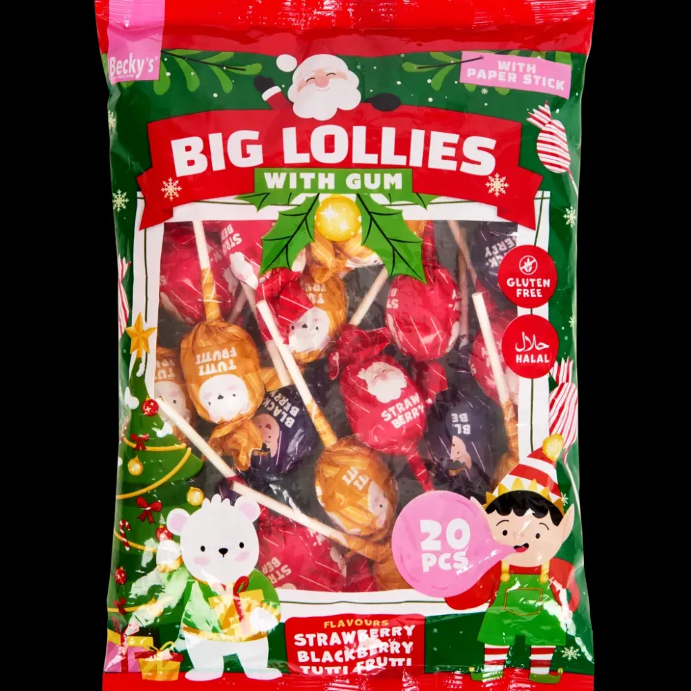 Tous Les Articles Boissons & Alimentation|Friandises Et Bonbons< Sucettes de Noël avec chewing-gum Fundiez | Action FR