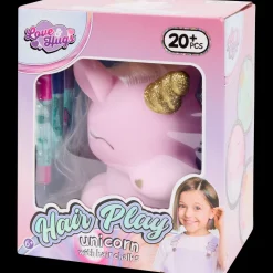 Peluches Et Poupées|Tous Les Articles Jouets< Tête à coiffer licorne Love&Hugs | Action FR